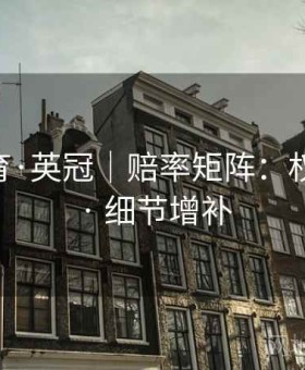 四季体育·英冠｜赔率矩阵：权威解析 · 细节增补